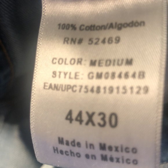 NWT44x30George’s reg fit jeans medium blue 100% Cotton Heavyweight Non-Stretch - Picture 6 of 8